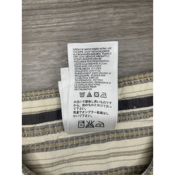 The North Face Mens Size Medium Button Up Shirt A5 Series Tan Short Sleeve - Picture 7 of 11